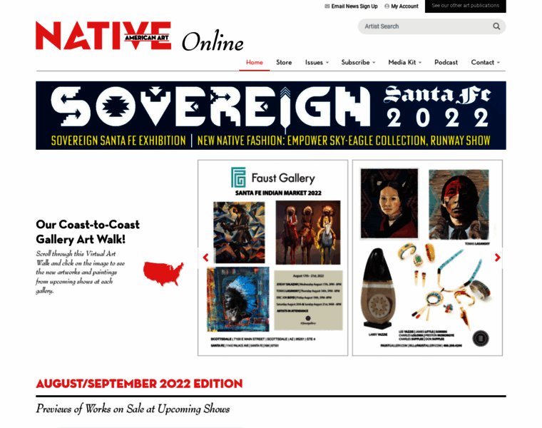 Nativeamericanartmagazine.com thumbnail