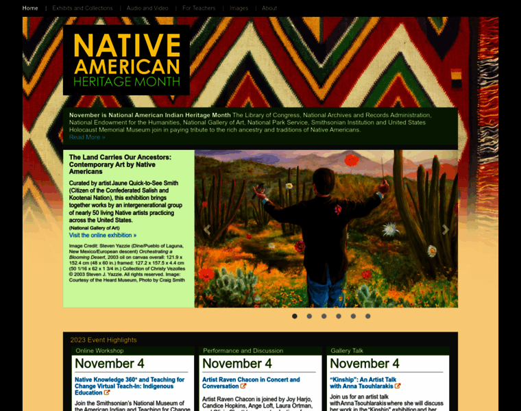 Nativeamericanheritagemonth.gov thumbnail