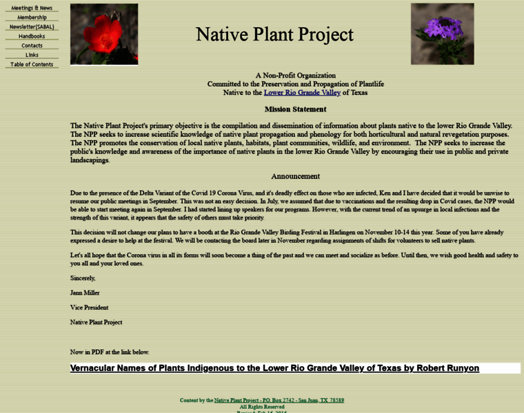 Nativeplantproject.com thumbnail