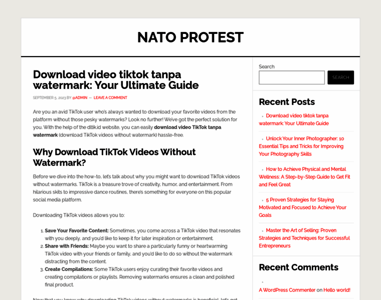 Natoprotest.org thumbnail