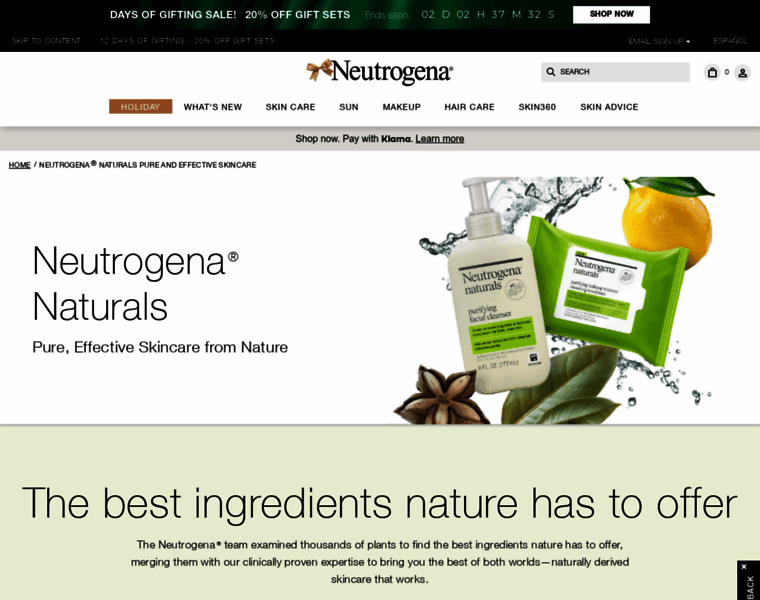 Naturals.neutrogena.com thumbnail