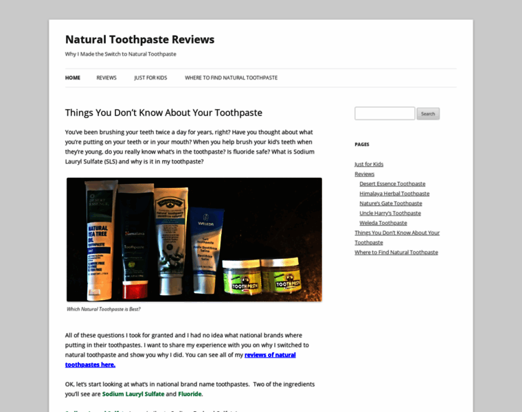 Naturaltoothpastereviews.com thumbnail