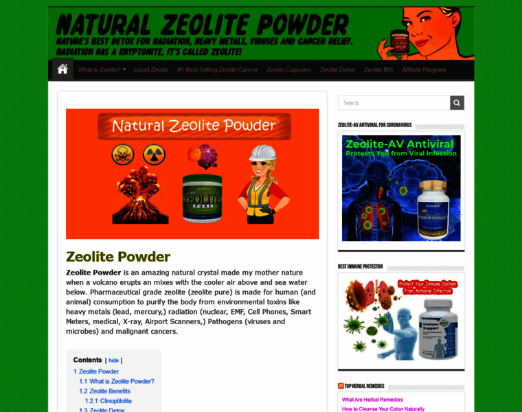 Naturalzeolitepowder.com thumbnail