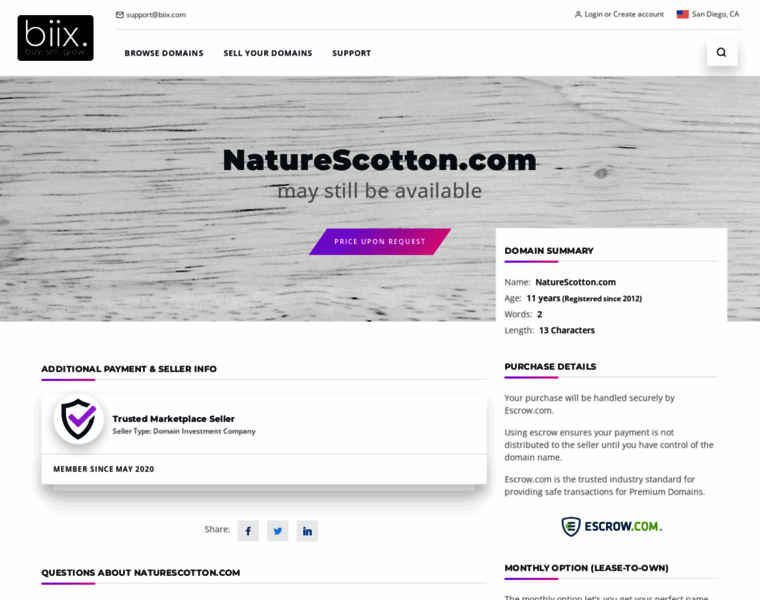 Naturescotton.com thumbnail