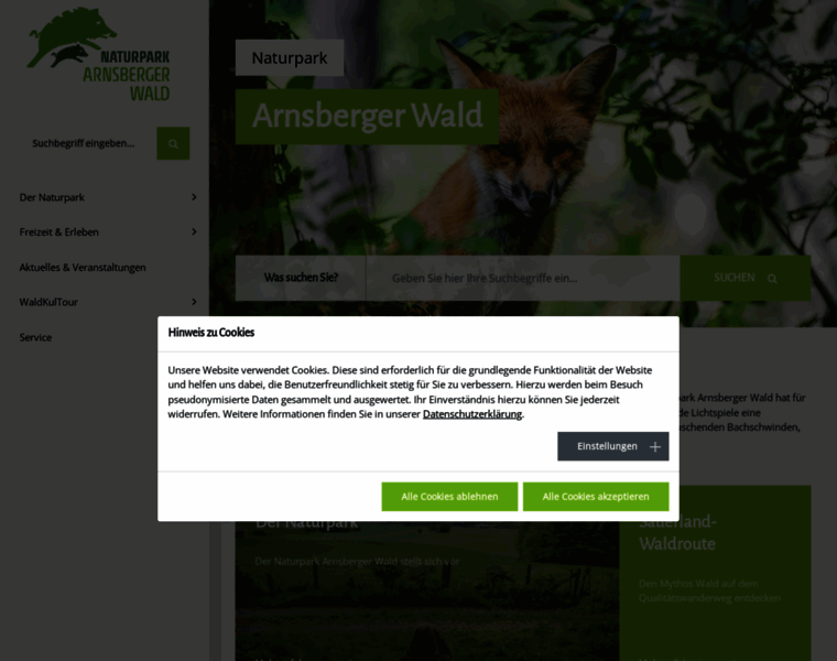 Naturpark-arnsberger-wald.de thumbnail
