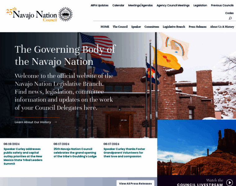 Navajonationcouncil.org thumbnail