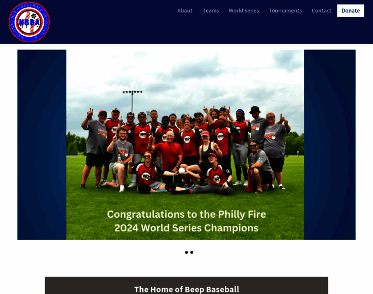 nbba.org at WI. Home - National Beep Baseball Association