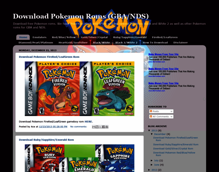 Nds-pokemon-roms.blogspot.com thumbnail