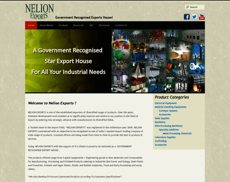Nelionexports.com thumbnail