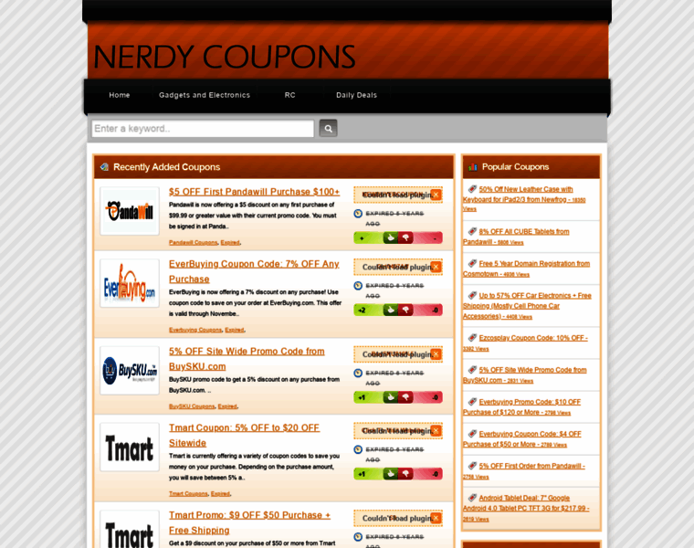 Nerdycoupons.com thumbnail
