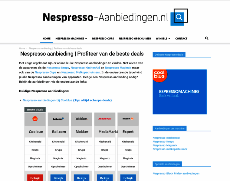 Nespresso-aanbiedingen.nl thumbnail