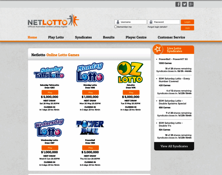 Netlotto.com.au thumbnail