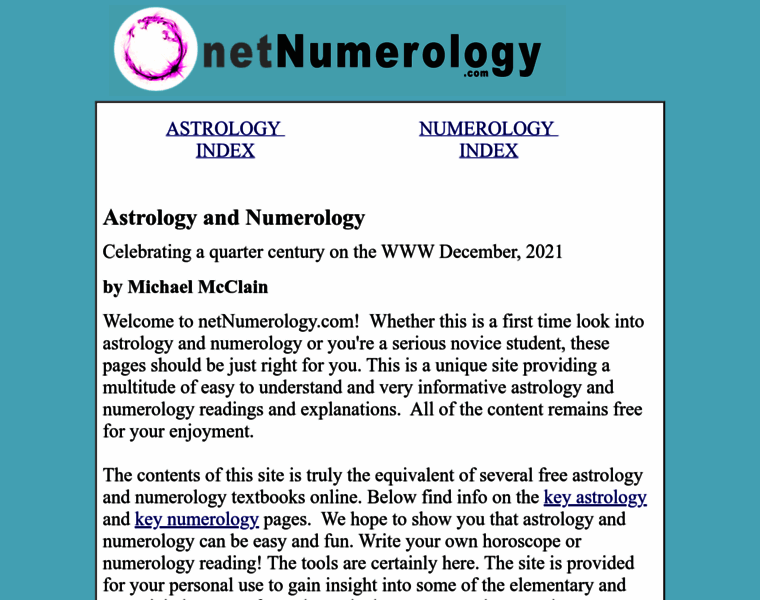 Netnumerology.com thumbnail