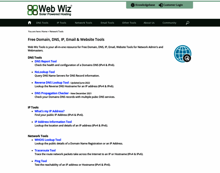 Network-tools.webwiz.co.uk thumbnail