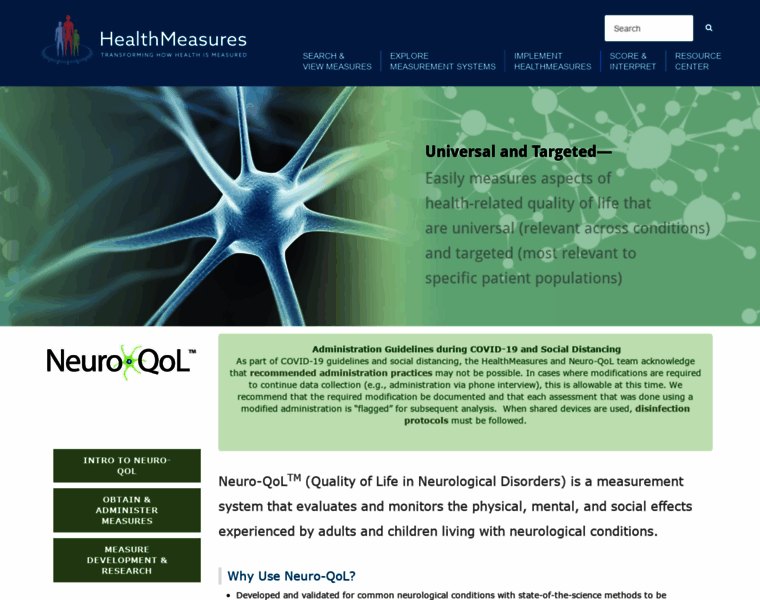 Neuroqol.org thumbnail