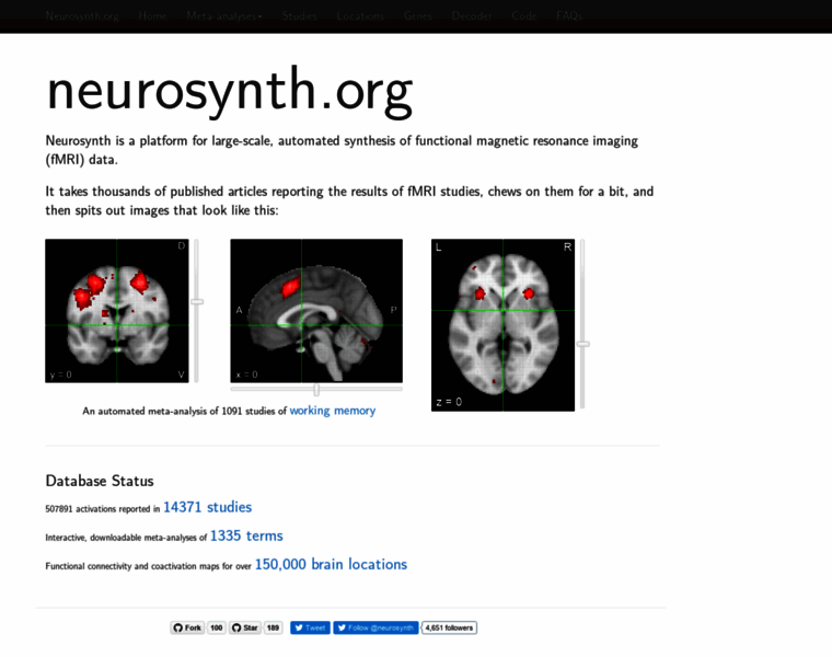 Neurosynth.org thumbnail