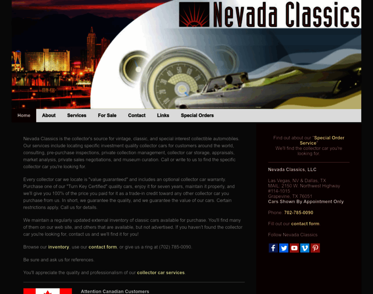 Nevadaclassics.com thumbnail