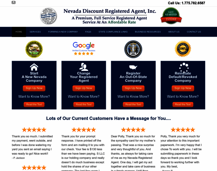 Nevadadiscountregisteredagent.com thumbnail
