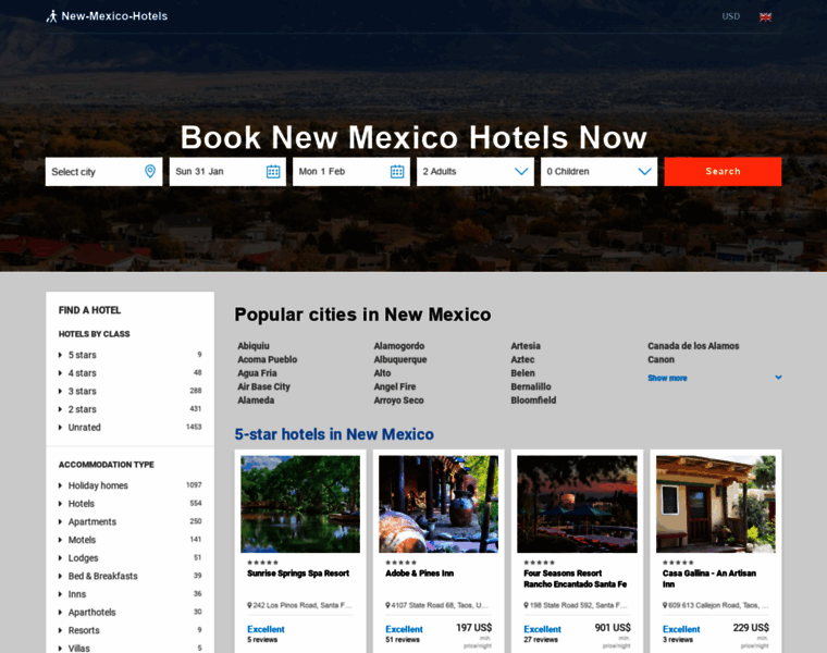 New-mexico-hotels.com thumbnail