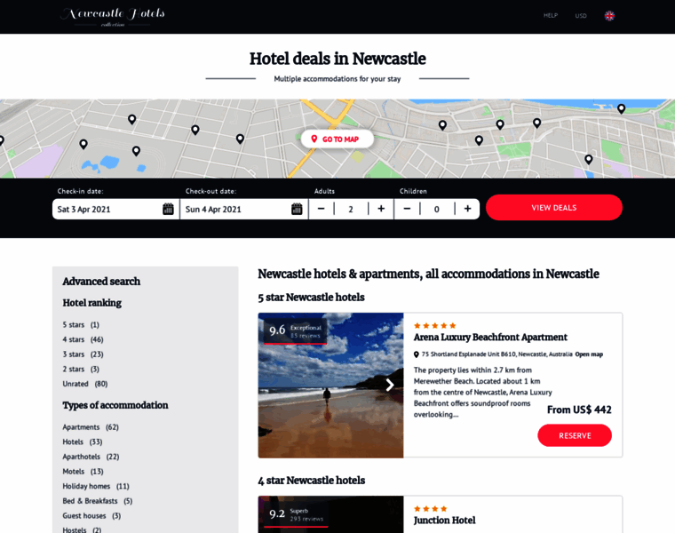 Newcastle-city-hotels.com thumbnail