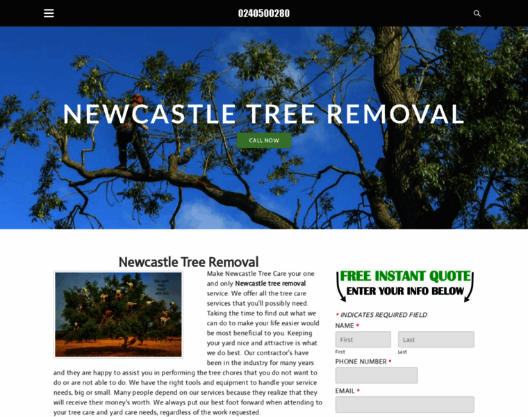 Newcastletreecare.com thumbnail