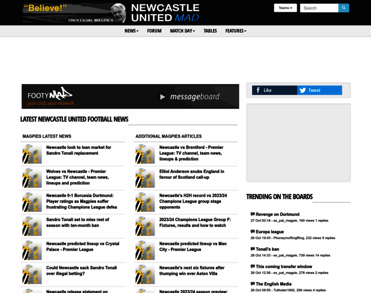 Newcastleunited-mad.co.uk thumbnail