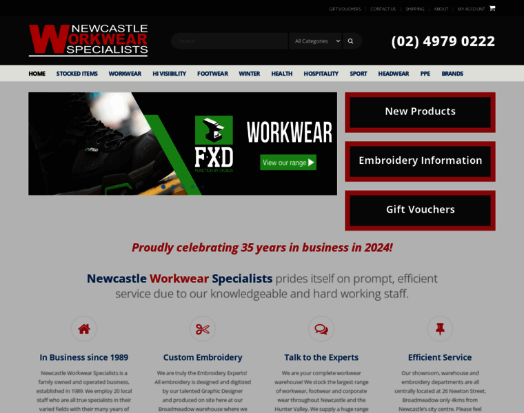 Newcastleworkwearspecialists.com.au thumbnail