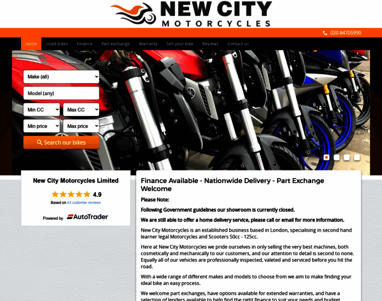 Newcitymotorcycles.co.uk thumbnail