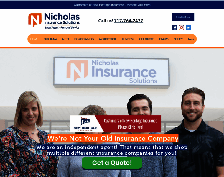 Newheritageinsurance.com thumbnail