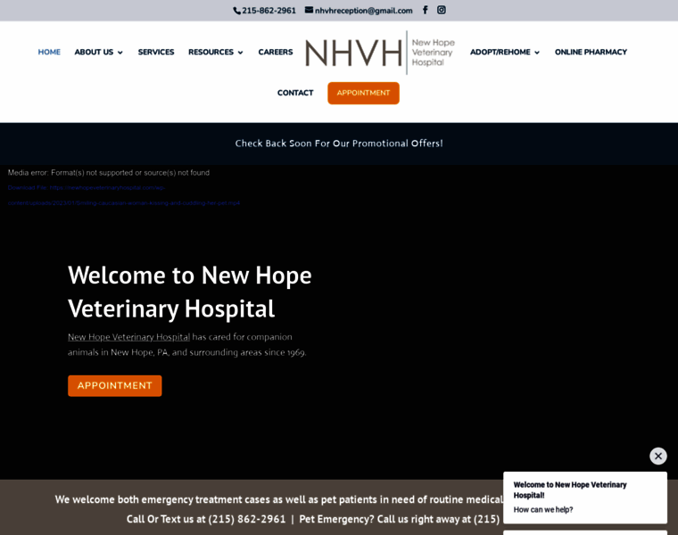 Newhopeveterinaryhospital.com thumbnail