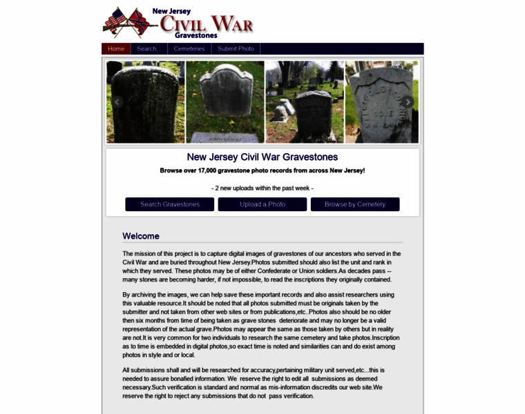 Newjerseycivilwargravestones.org thumbnail