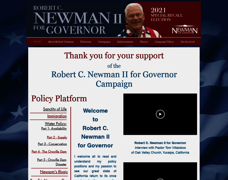 Newman4governor.com thumbnail