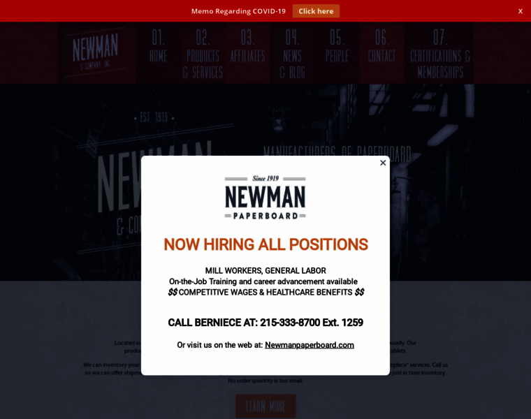 Newmanpaperboard.com thumbnail