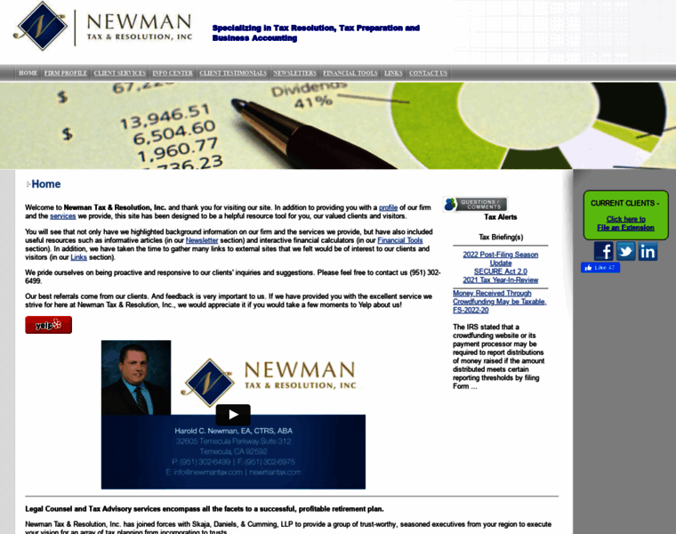 Newmantax.com thumbnail