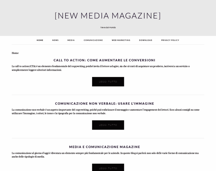 Newmediamagazine.it thumbnail Newmediamagazine.it thumbnail