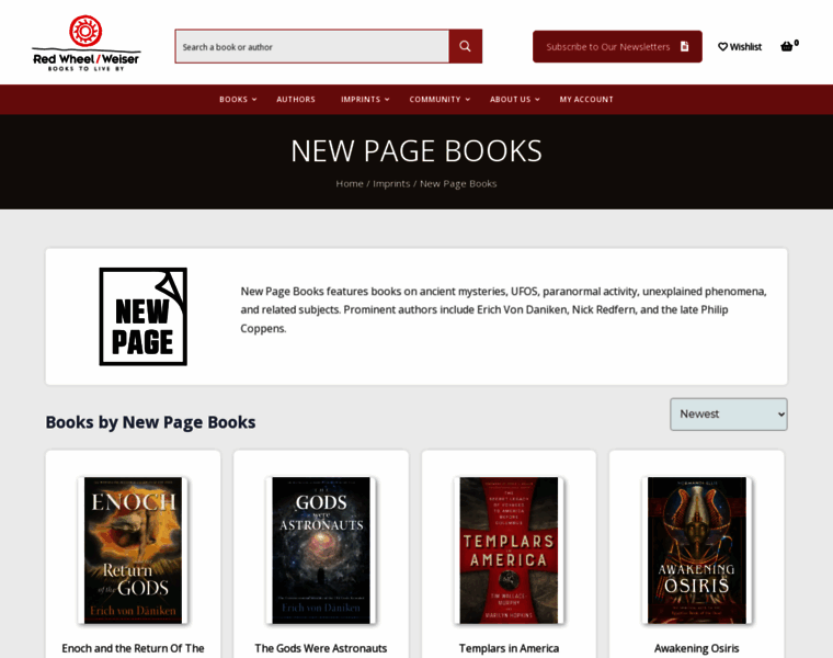 Newpagebooks.com thumbnail