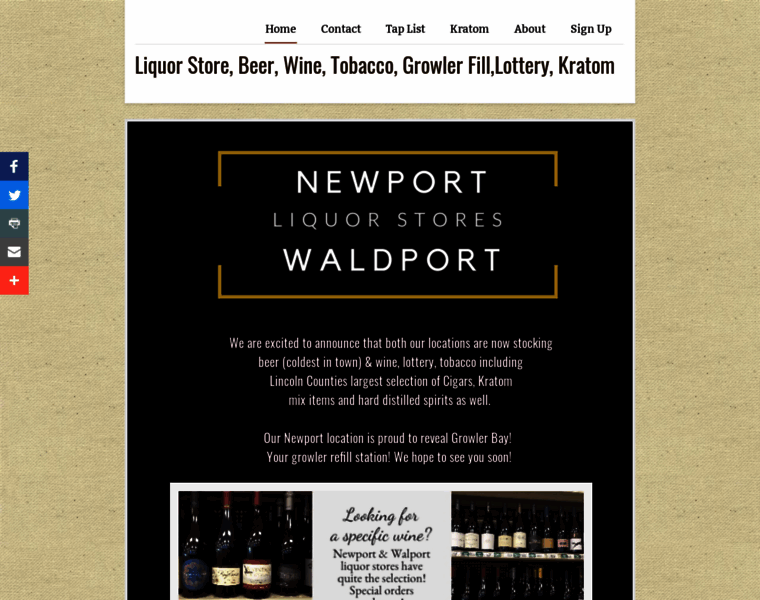 Newportwaldportliquor.com thumbnail