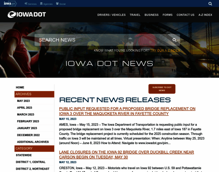 News.iowadot.gov thumbnail