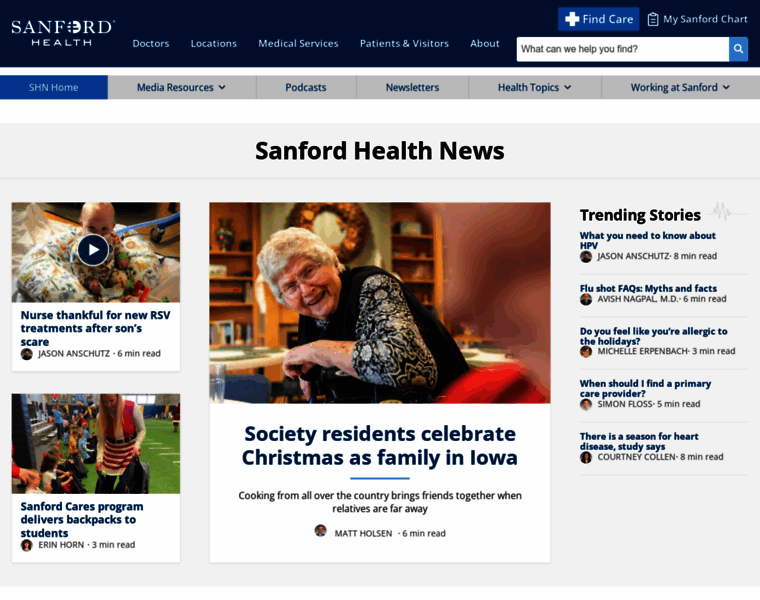 News.sanfordhealth.org thumbnail
