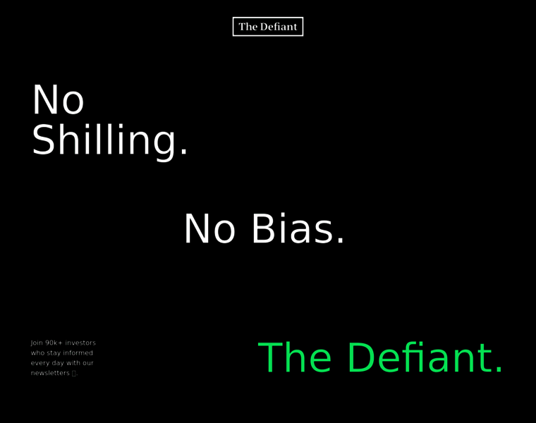 Newsletter.thedefiant.io thumbnail