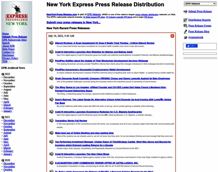 Newyork-press-release.com thumbnail