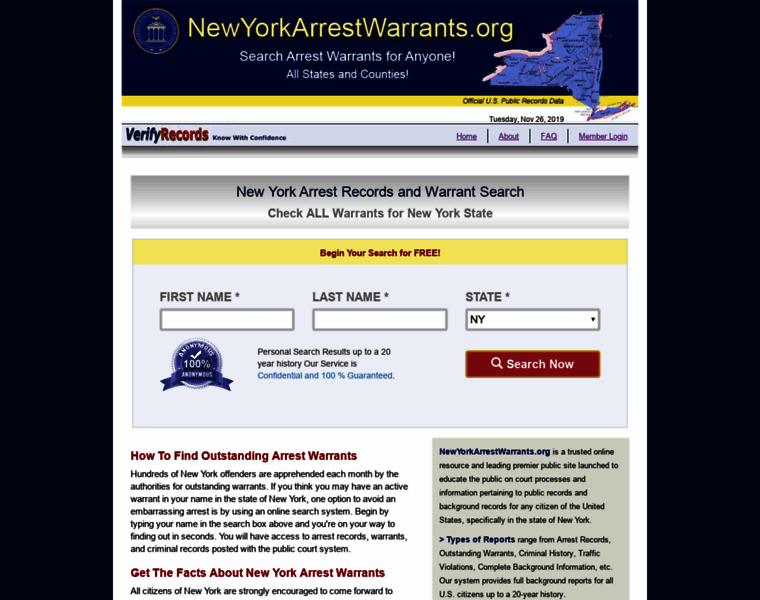 Newyorkarrestwarrants.org thumbnail