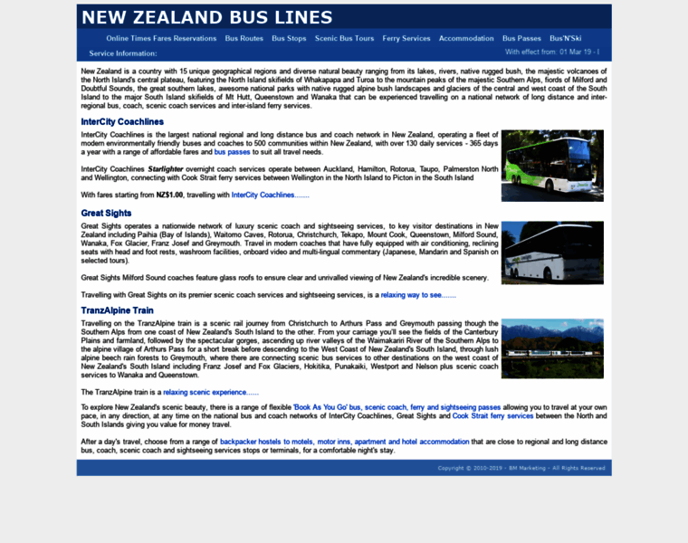 Newzealandbuslines.com thumbnail