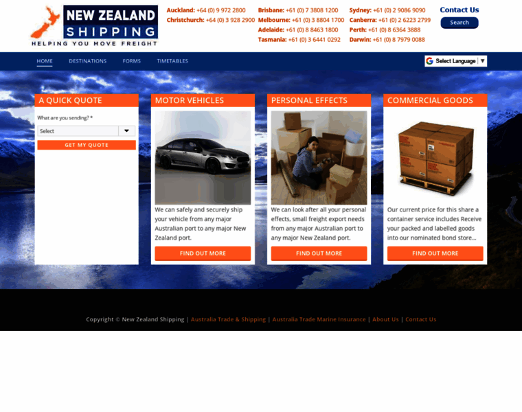 Newzealandshipping.com.au thumbnail