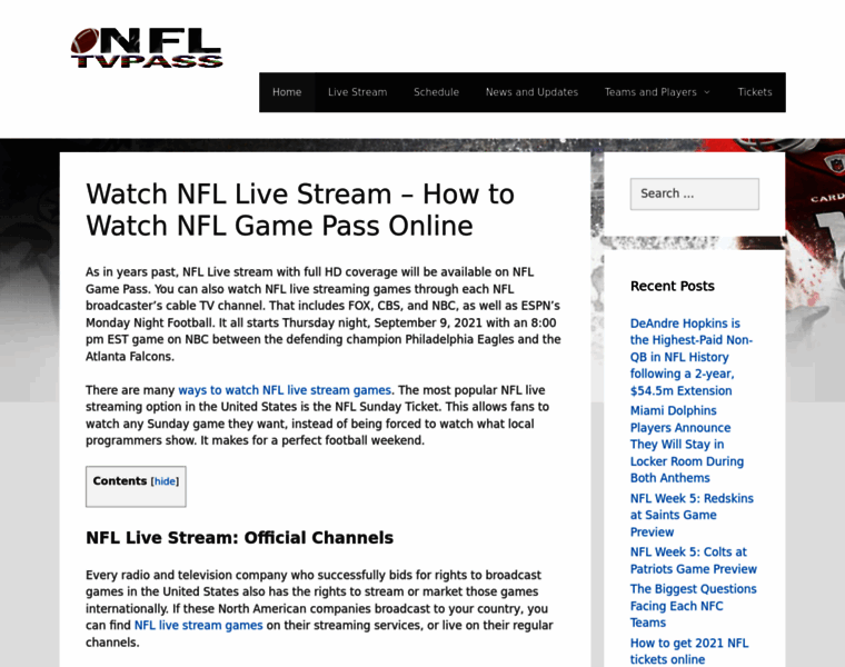 Nfltvpass.com thumbnail