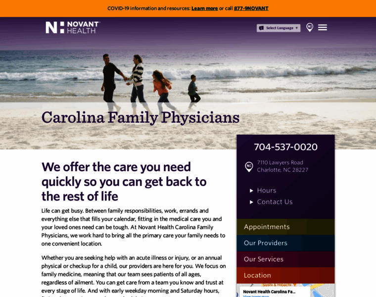 Nhcarolinafamilyphysicians.org thumbnail