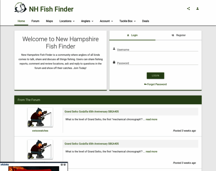 Nhfishfinder.com thumbnail