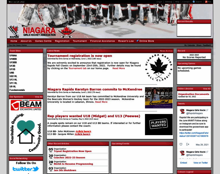 Niagaragirlshockey.com thumbnail