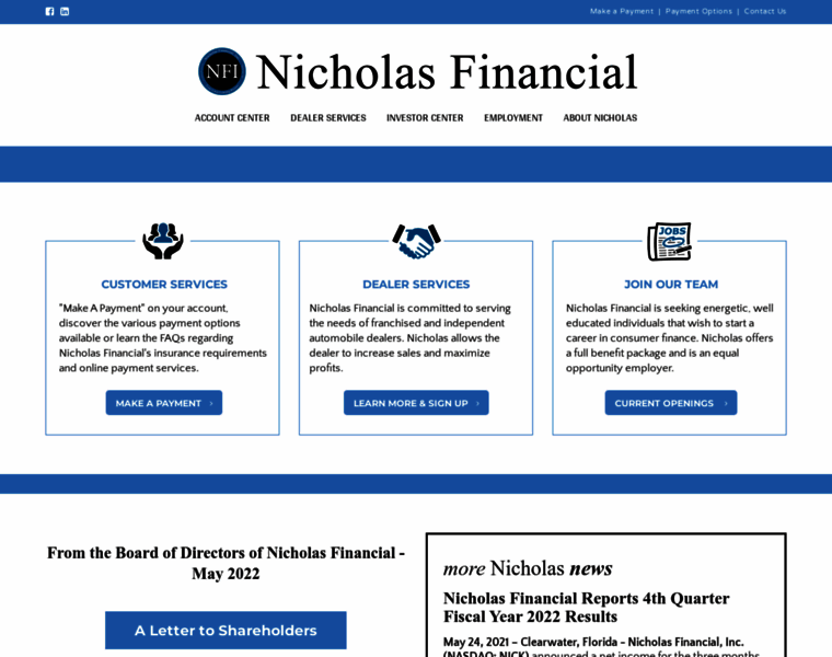 Nicholasfinancial.com thumbnail