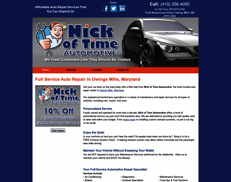 Nickoftimeautomotive.com thumbnail